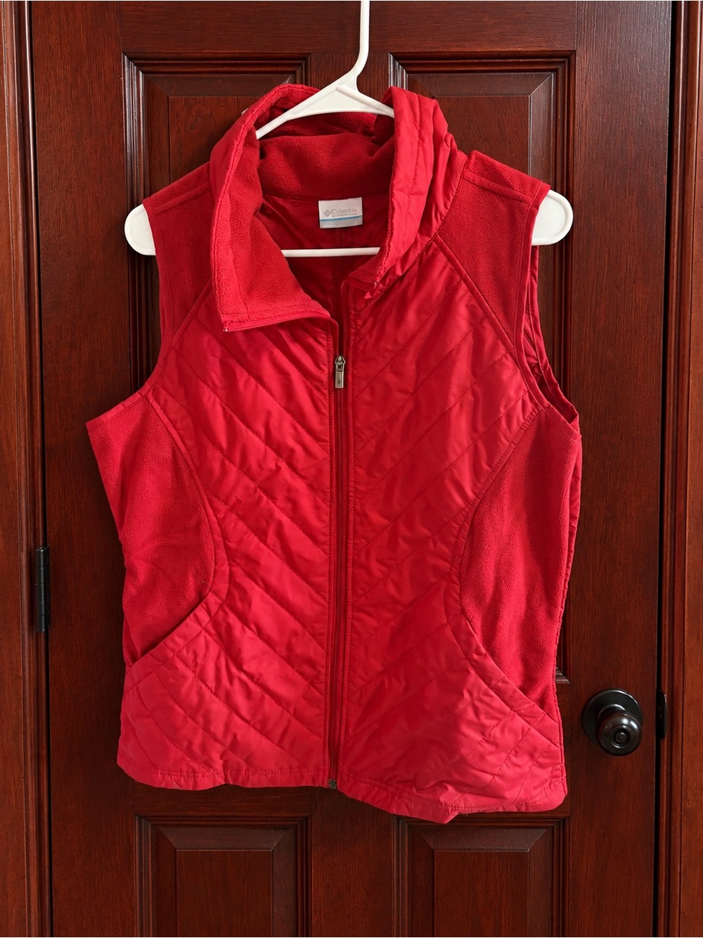 Columbia Women’s Bright Red Quilted Fleece Vest